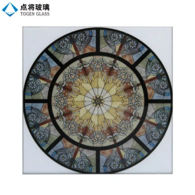 Padrão de pintura de design moderno da China Vitral impresso digitalmente para igreja